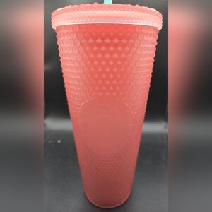 Starbucks 2022 PINK LEMONADE JELLY STUDDED 24oz SOFT TOUCH Tumbler Cold Cup